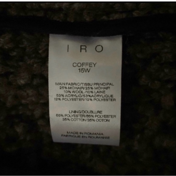 IRO Coffey Dusty Brown Boucle Jacket - Picture 8 of 9